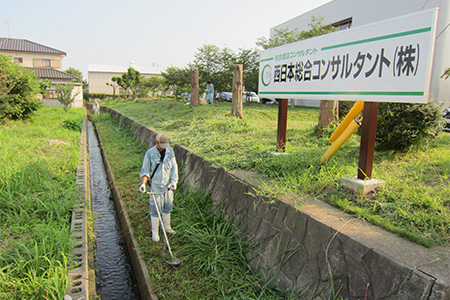 河川（上和泉水路）の草刈り